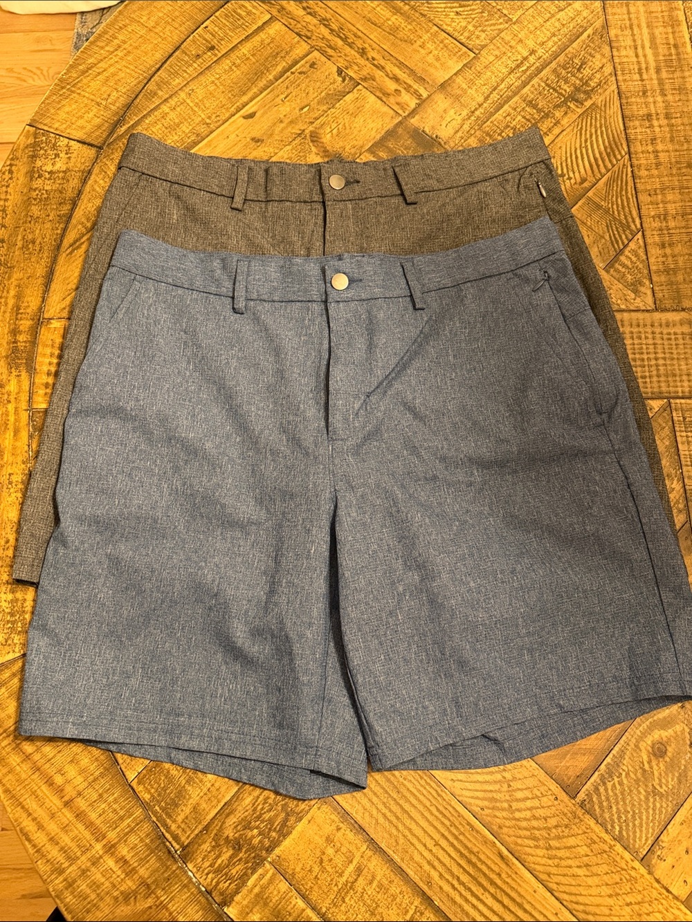 Old Navy Men's Active Blue and Charcoal Shorts - 2 Pack
